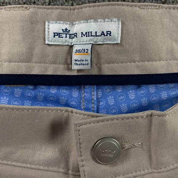 Peter Millar Crown Sport Pants Men's 38 x 32 Khaki EB66 Golf Performance NWT NEW - Picture 9 of 15